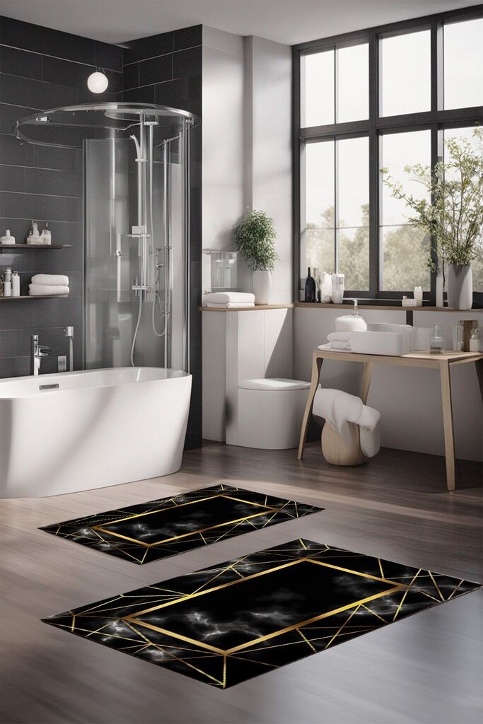 Комплет подлоги за бања L'essentiel Maison CT-5079, 2 парчиња, бели