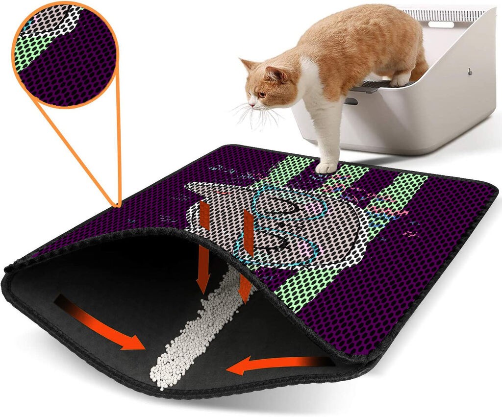 Aberto Design Тоалетна просторија за мачки Nrszn0006, 45 x 60 см, виолетова