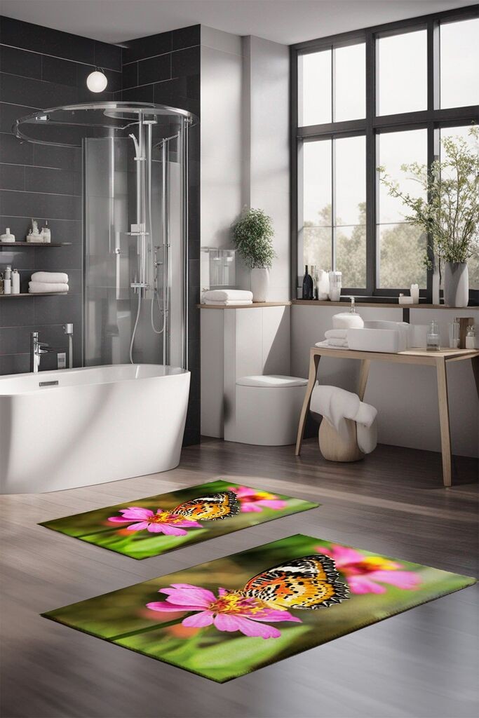 Комплет теписи за бања L'essentiel Maison CT-5117, 2 парчиња, шарени