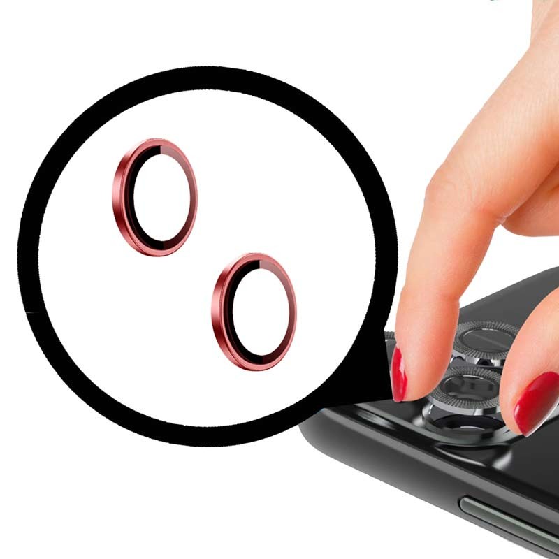 Заштитно стакло за камера - iPhone 11/12 - Црвена