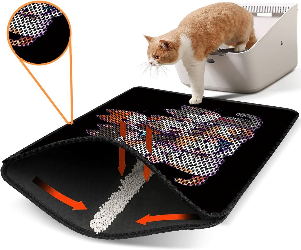 Тоалетна просторија за мачки Aberto Design Nrszn0088, 45 x 60 см, црна