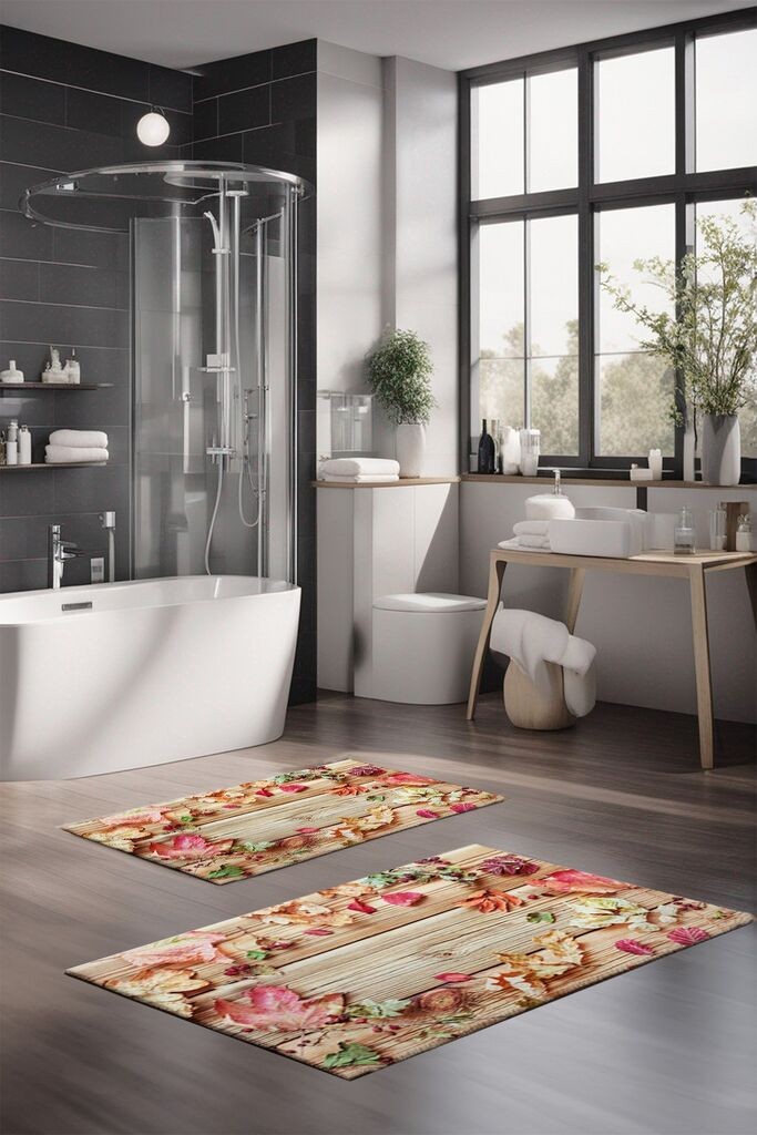 Комплет простирки за бања L'essentiel Maison CT-5211, 2 парчиња, шарени