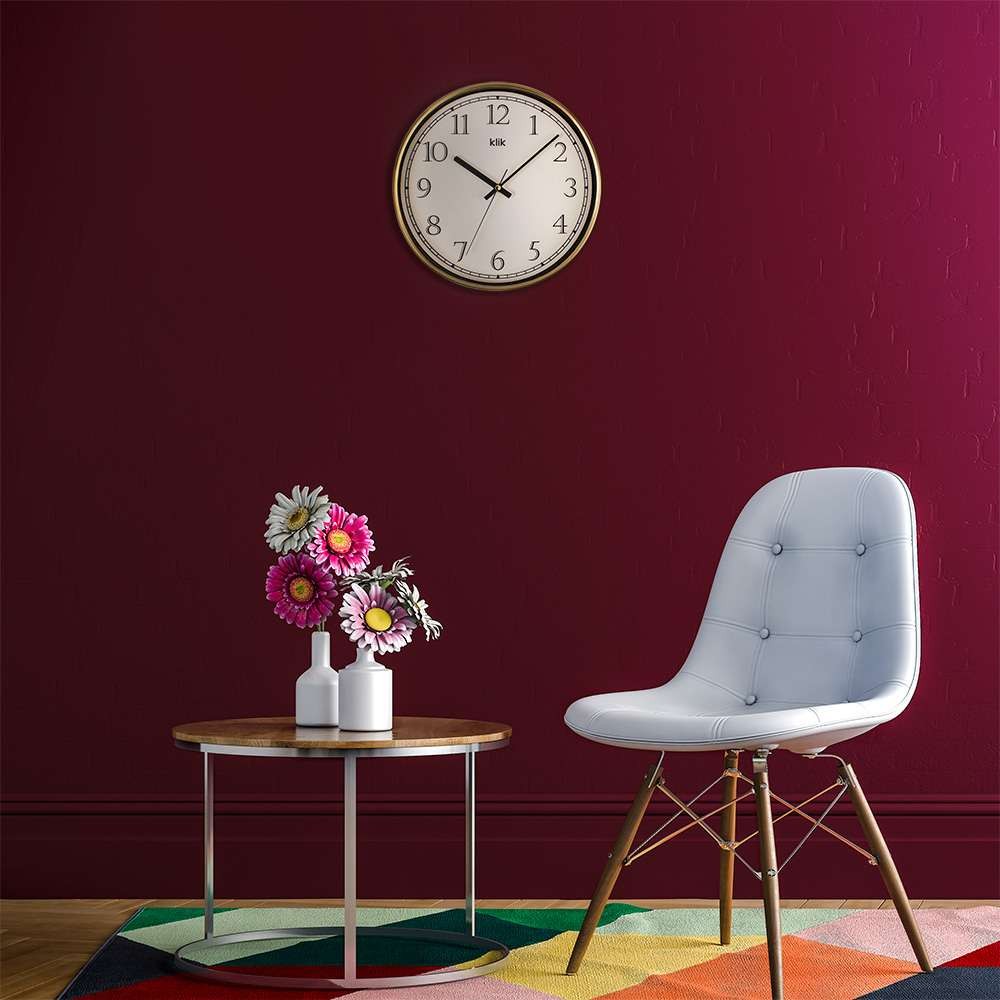 Wallity тенок dzиден часовник, 30,5x30,5 см, златна боја