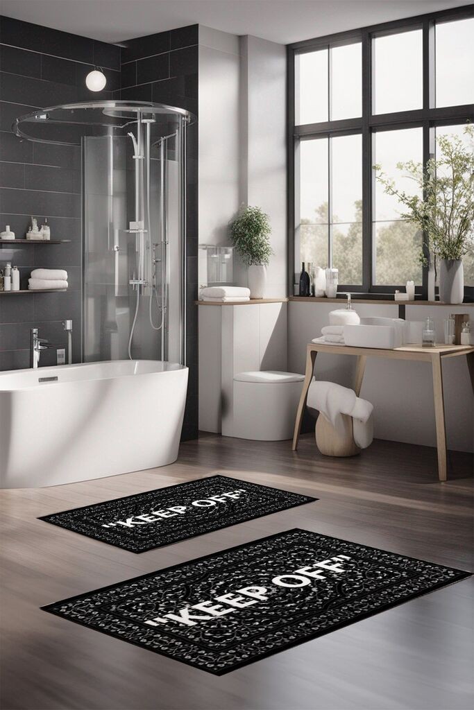 Комплет теписи за бања L'essentiel Maison CT-5283, 2 парчиња, бели