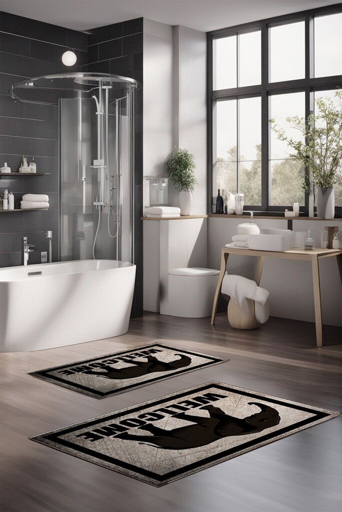 Комплет теписи за бања L'essentiel Maison CT-5158, 2 парчиња, шарени