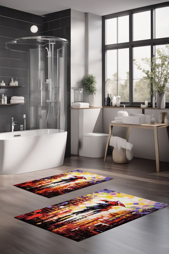 Комплет теписи за бања L'essentiel Maison CT-5116, 2 парчиња, шарени