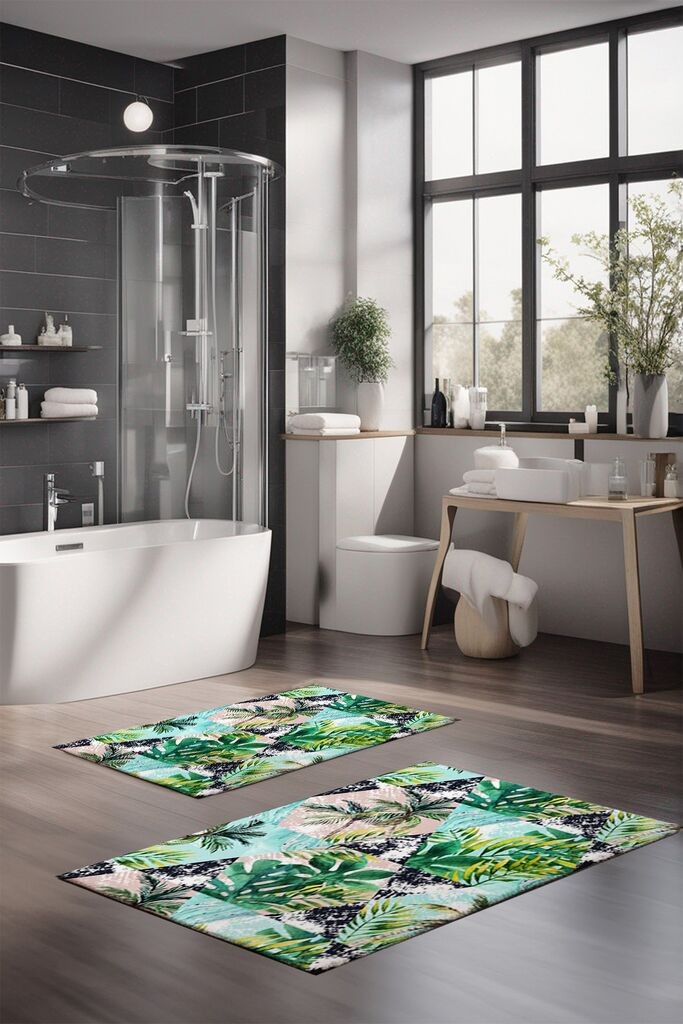 Комплет простирки за бања L'essentiel Maison CT-5314, 2 парчиња, шарени