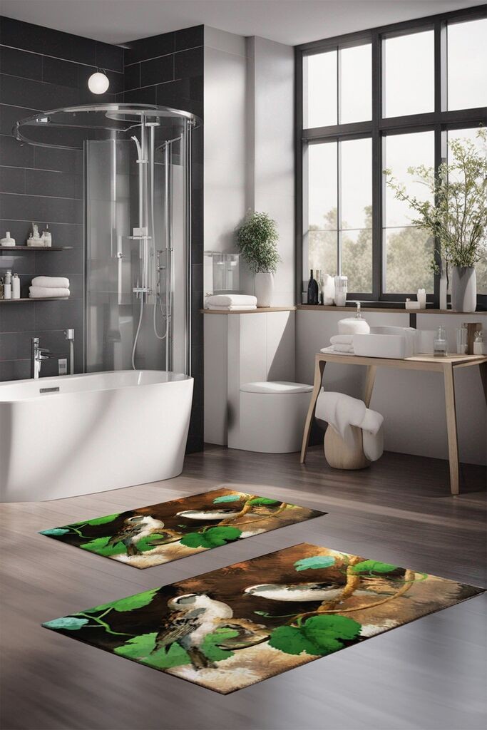 Комплет простирки за бања L'essentiel Maison CT-5167, 2 парчиња, шарени