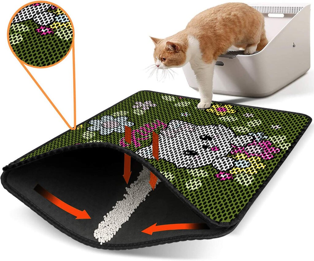 Aberto Design WC преграда за мачки Nrszn0071, 45 x 60 см, зелена