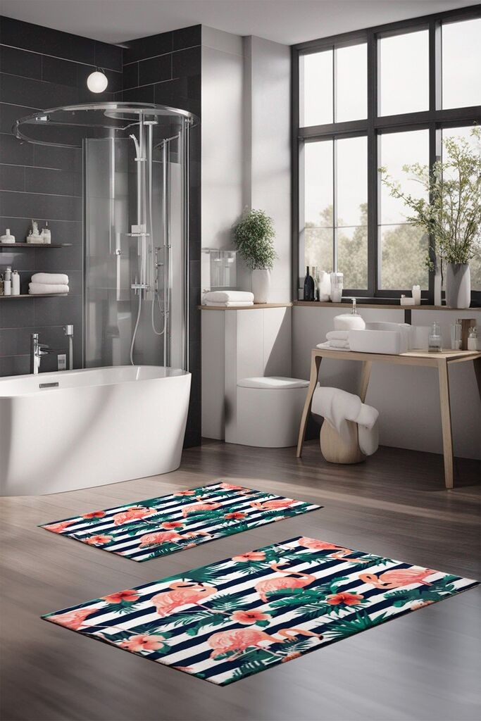 Комплет подлошки за бања L'essentiel Maison CT-5301, 2 парчиња, шарени