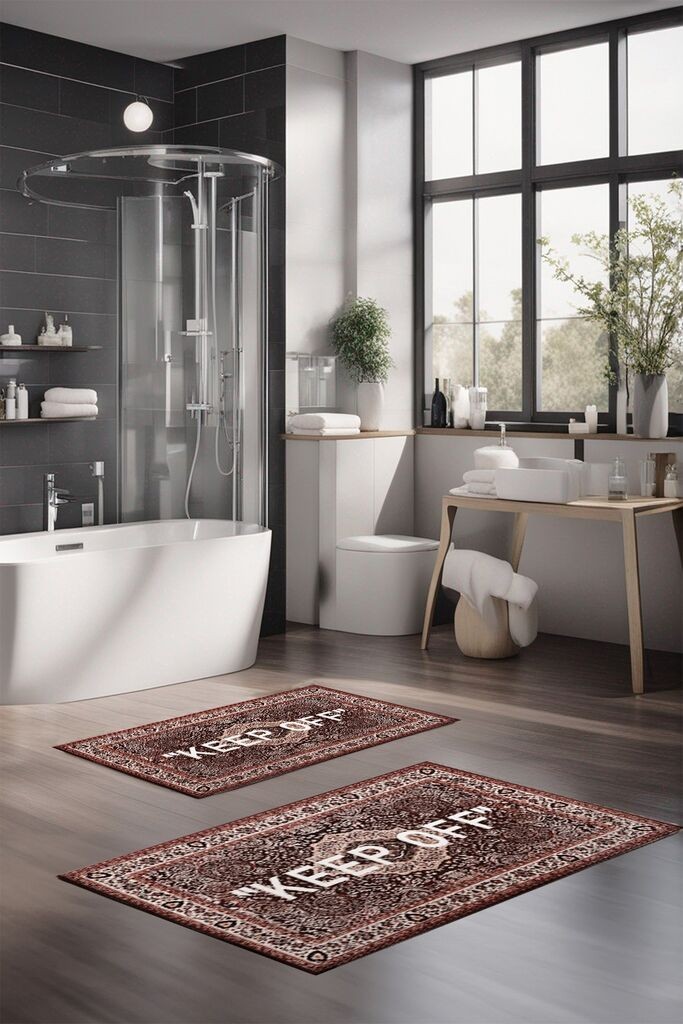 Комплет простирки за бања L'essentiel Maison CT-5426, 2 парчиња, кафеави