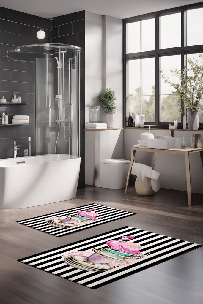 Комплет теписи за бања L'essentiel Maison CT-5362, 2 парчиња, шарени