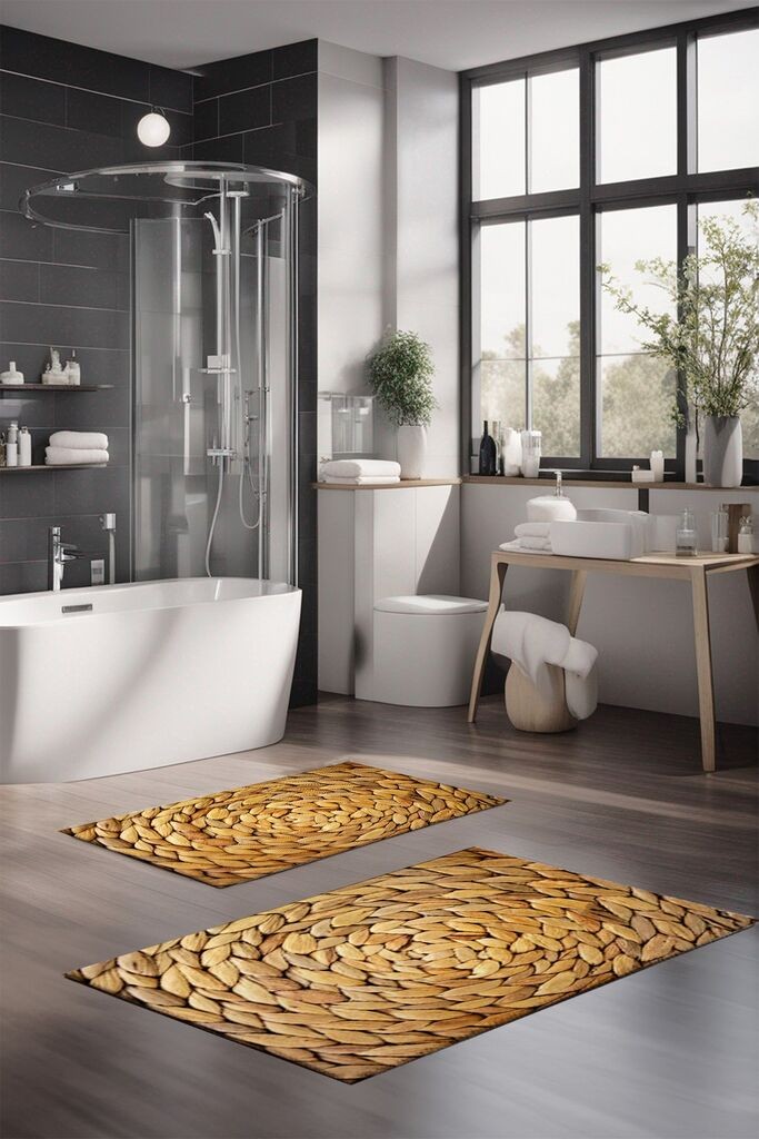 L'essentiel Maison Комплет патосници за бања CT-5261, 2 парчиња, беж