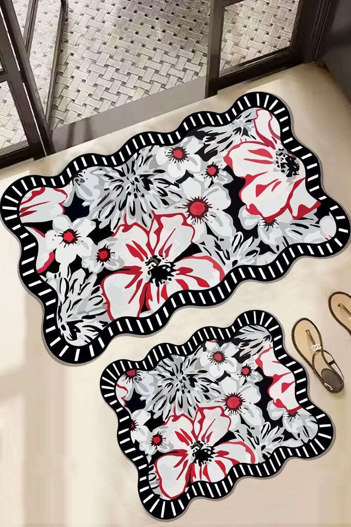 L'essentiel Maison Комплет килими за бања Grocen, 2 парчиња, шарени