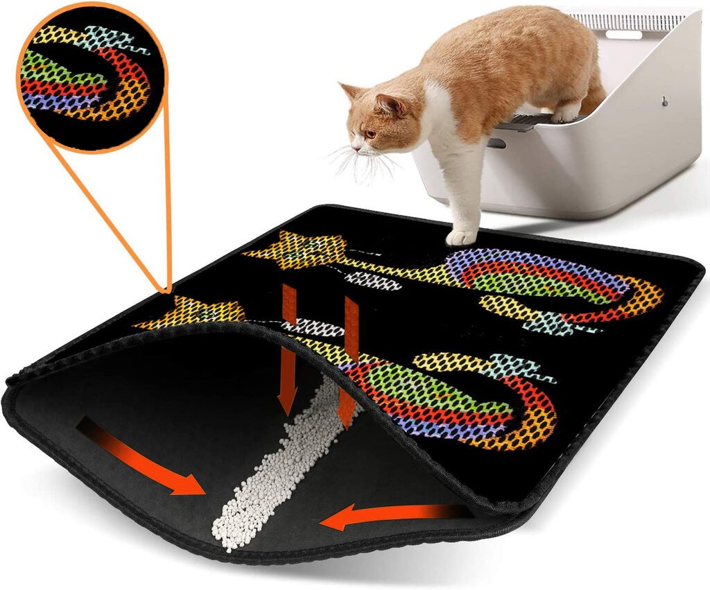 Тоалетна просторија за мачки Aberto Design Nrszn0128, 45 x 60 см, црна