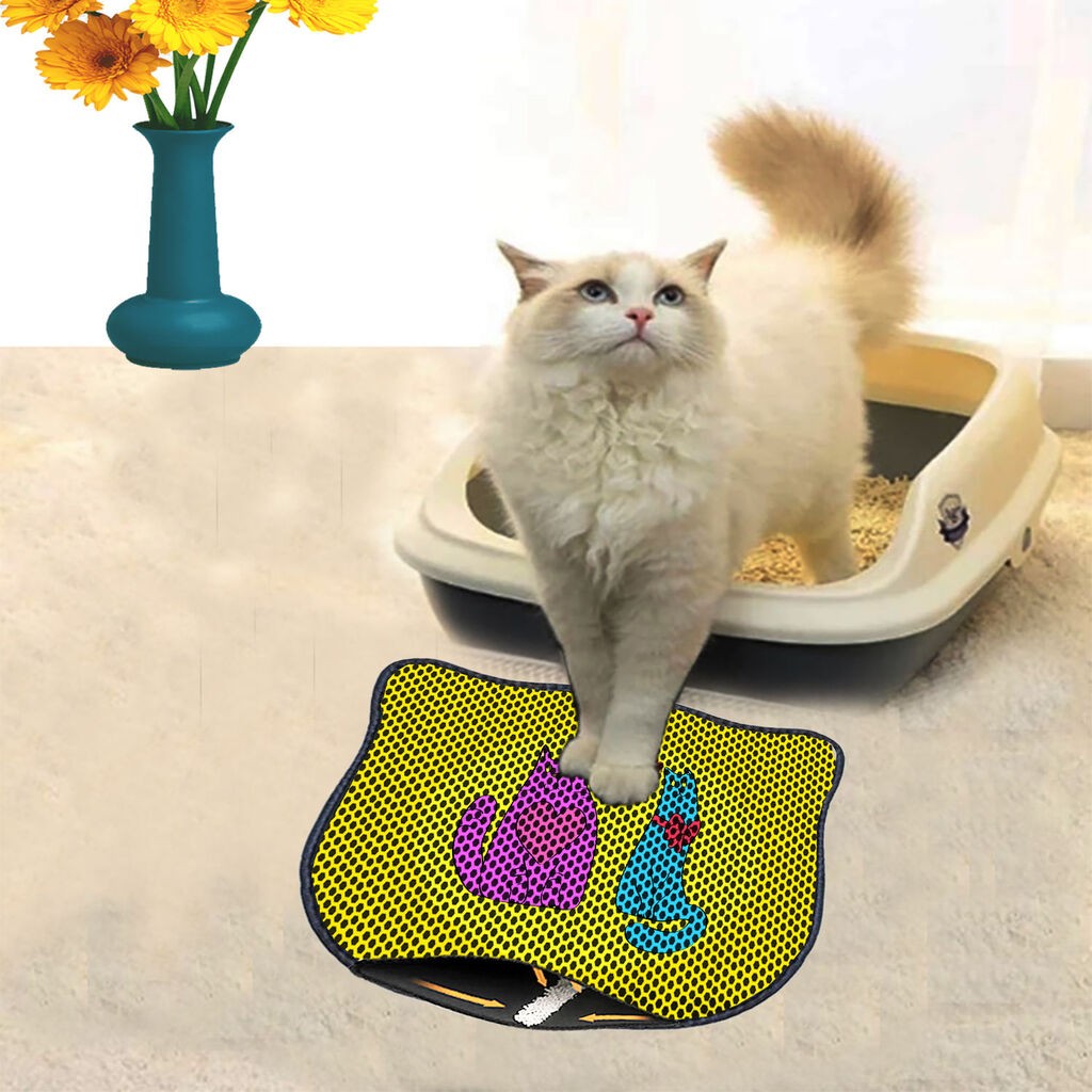 Тоалетна просторија за мачки Aberto Design Kdkafa0033, 40 x 50 см, жолта