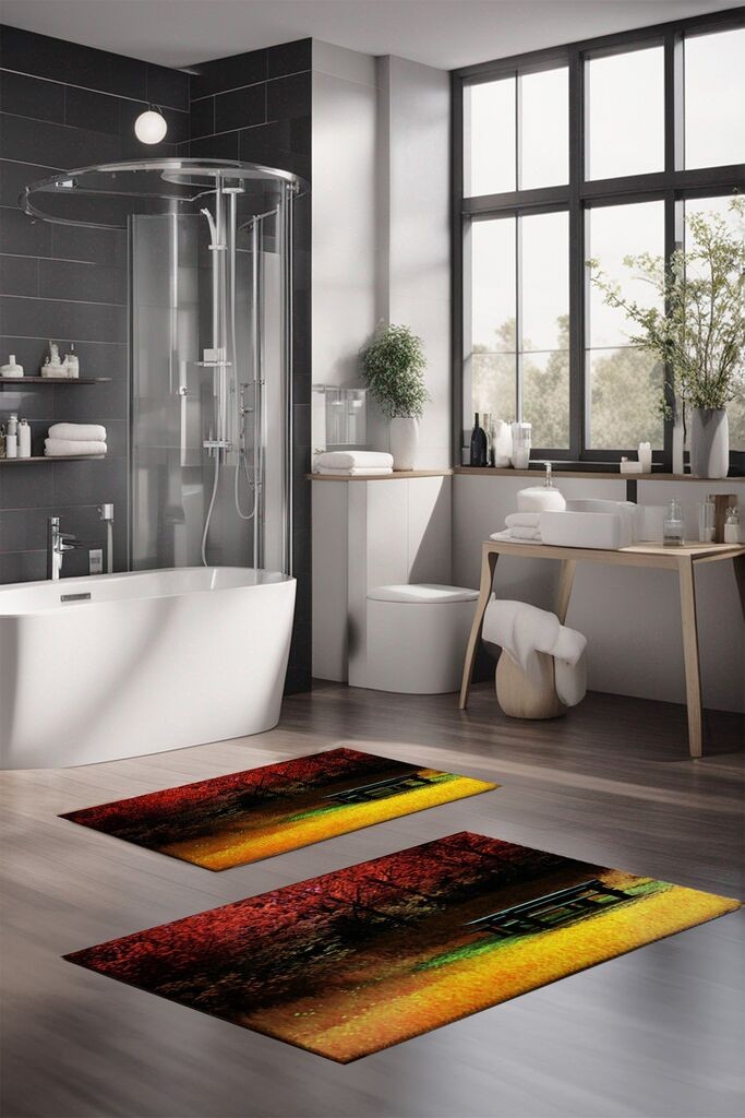 Комплет подлошки за бања L'essentiel Maison CT-5146, 2 парчиња, шарени