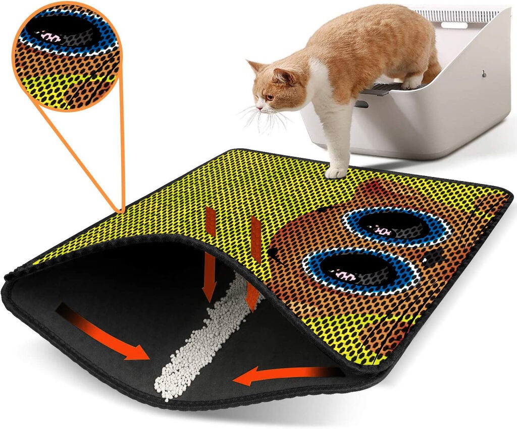 Aberto Design WC преграда за мачки Nrszn0238, 45 x 60 см, жолта