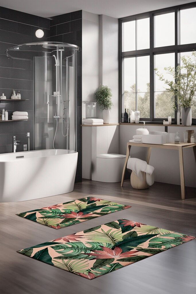 Комплет теписи за бања L'essentiel Maison CT-5331, 2 парчиња, шарени