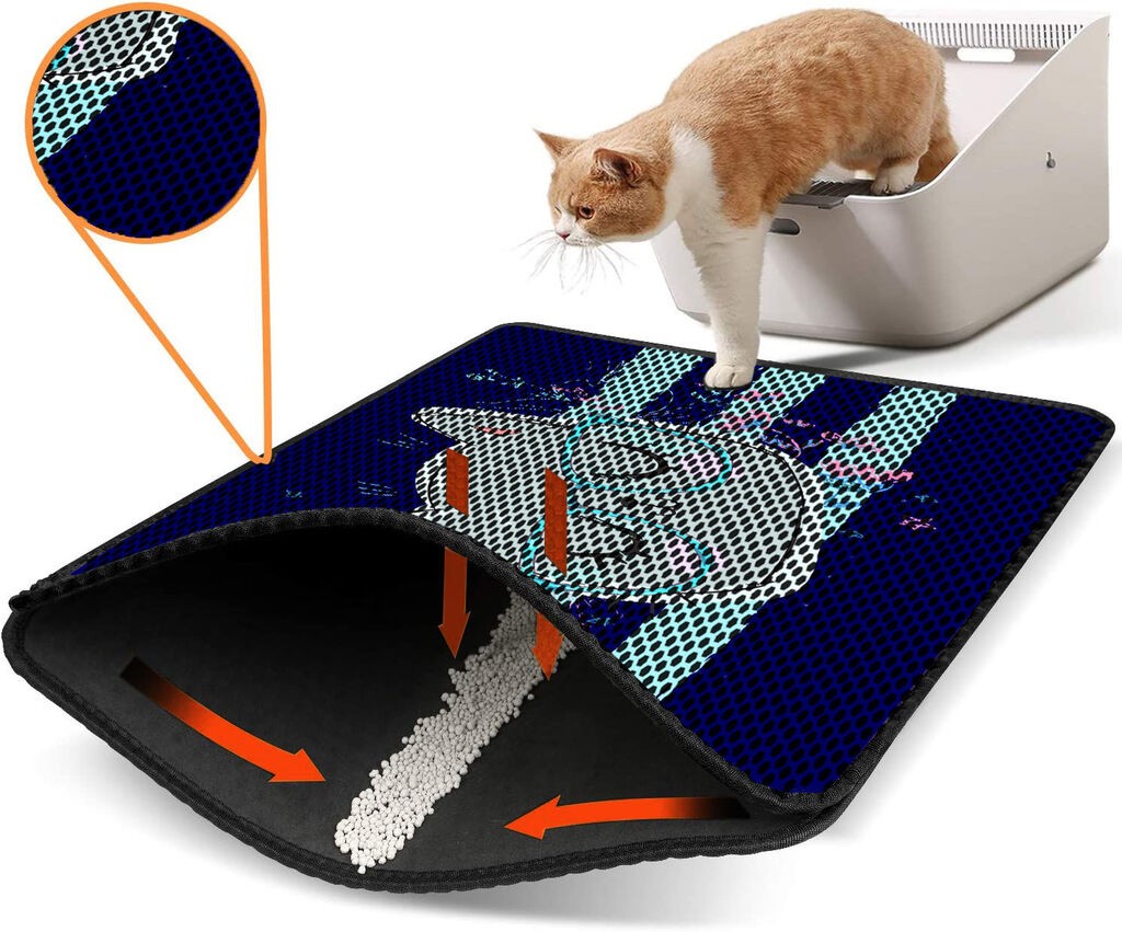 Aberto Design WC преграда за мачки Nrszn0001, 45 x 60 см, темно сина