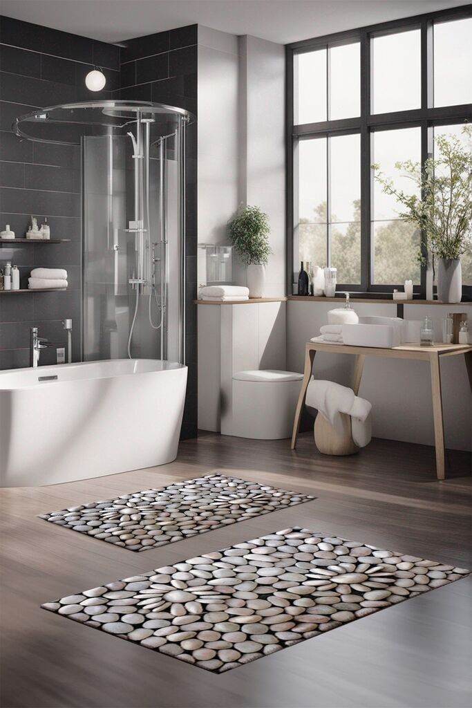 Комплет теписи за бања L'essentiel Maison CT-5197, 2 парчиња, сиви