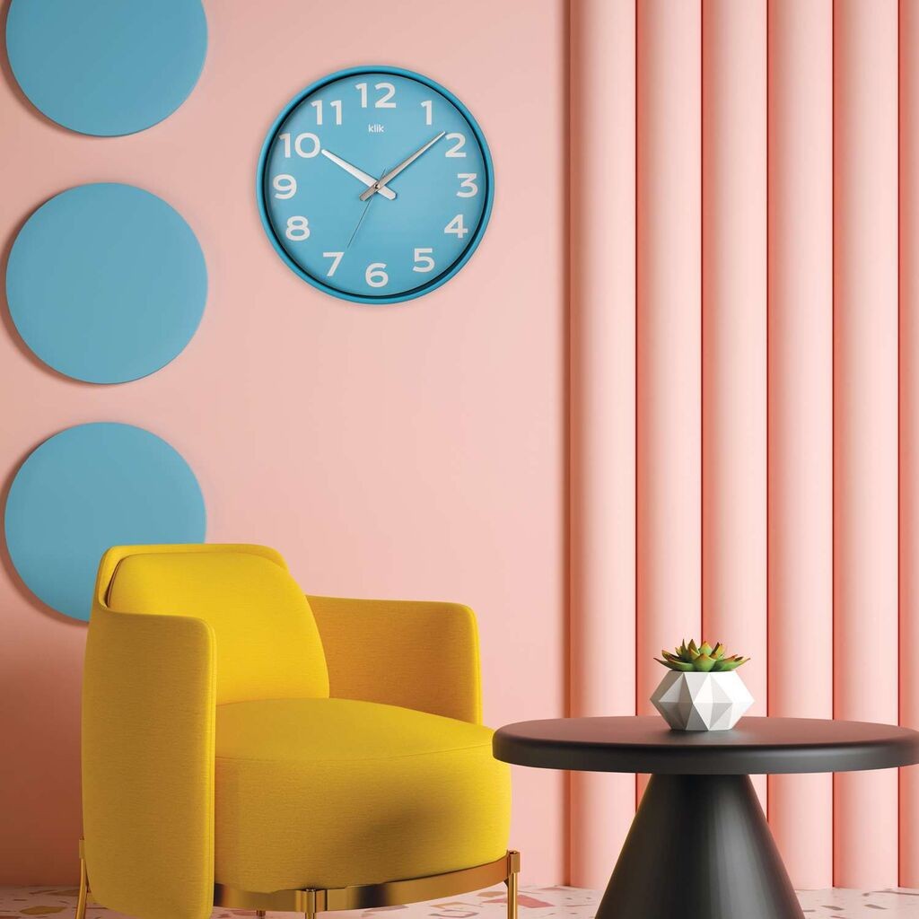 Wallity dzиден часовник Joy, 38x38 см, син