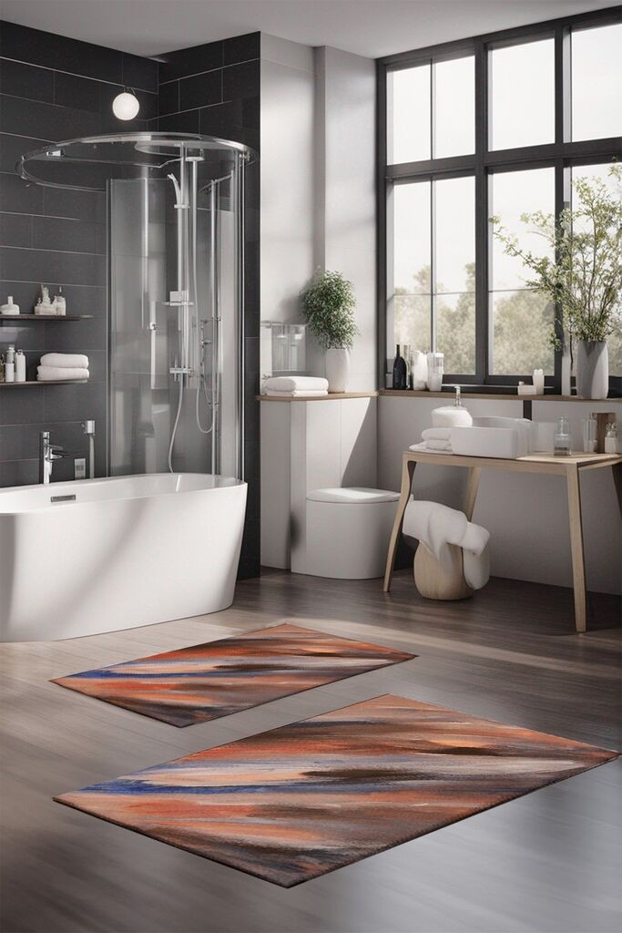 Комплет простирки за бања L'essentiel Maison CT-5053, 2 парчиња, шарени