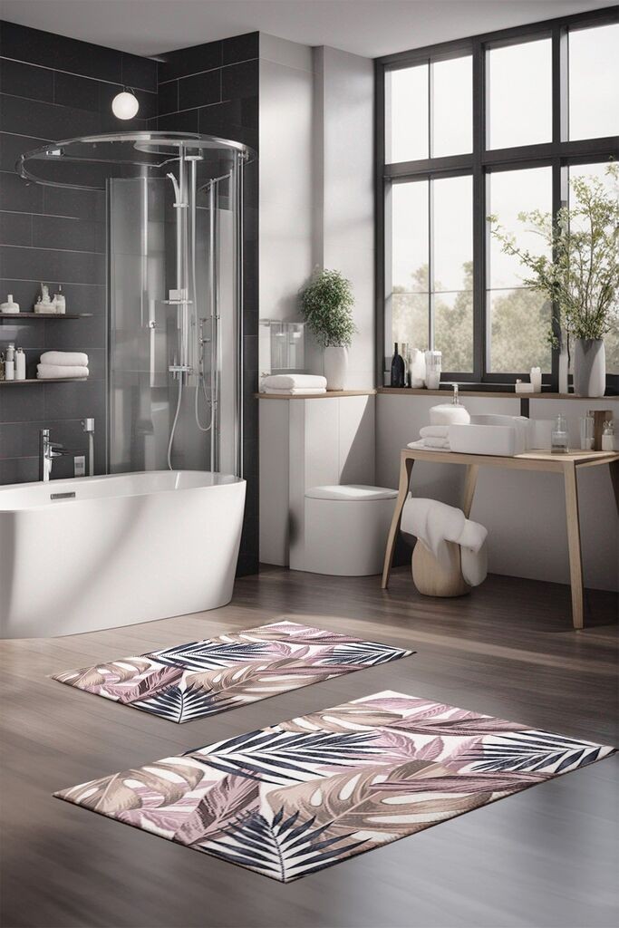 Комплет теписи за бања L'essentiel Maison CT-5324, 2 парчиња, кафеава боја