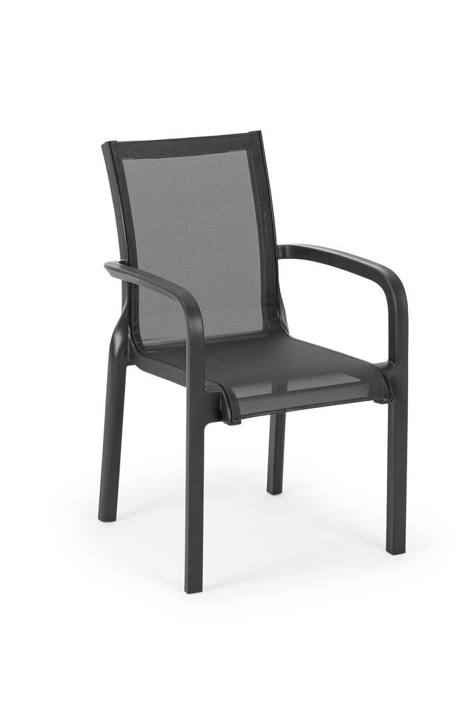 Градинарска столица Hanah Home мрежа, 61,5x88,5x55 см, црна