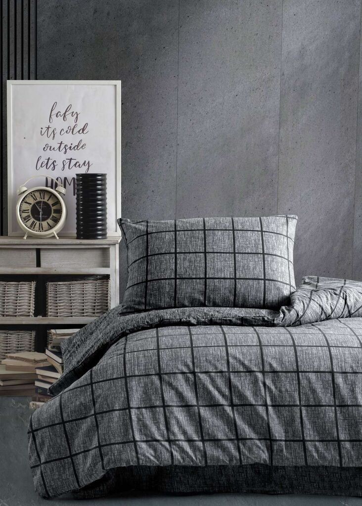 Комплет постелнина L'essentiel Maison Kare, 160x220 cm, сива боја