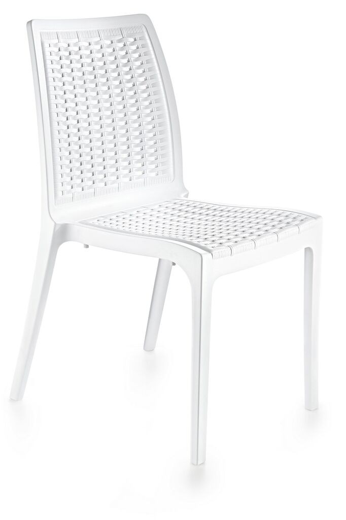 Градинарска столица Hanah Home од ратан, 57x85x46 см, бела