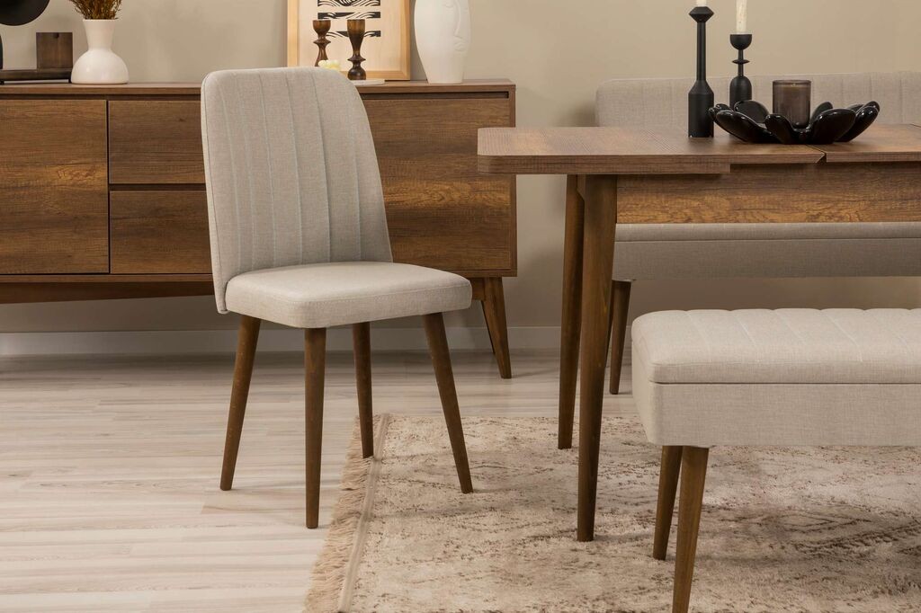 Трпезариска столица Hanah Home Vina 1005, 47x90x44 см, беж