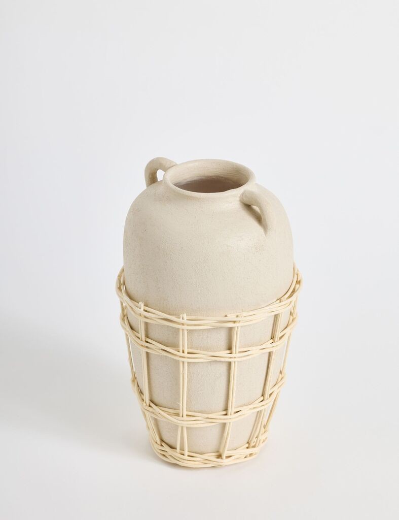 Aberto Design Vase Grand Terracota, 16x26x16 cm, крем