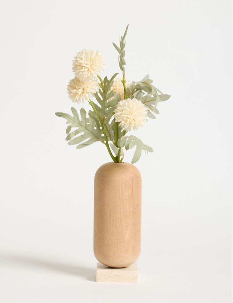 Аберто дизајнерска вазна, 9x22,5x9 cm, беж