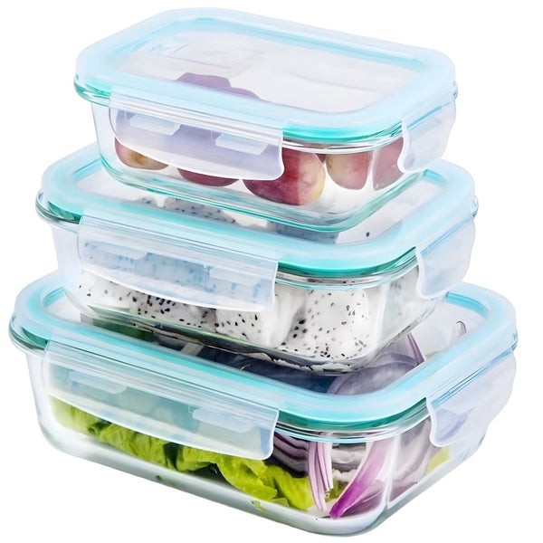 Сет стаклени садови за чување храна