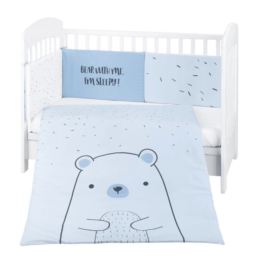 Постелнина Од 6 Дела Беар Вит Ми Плава Кикабу