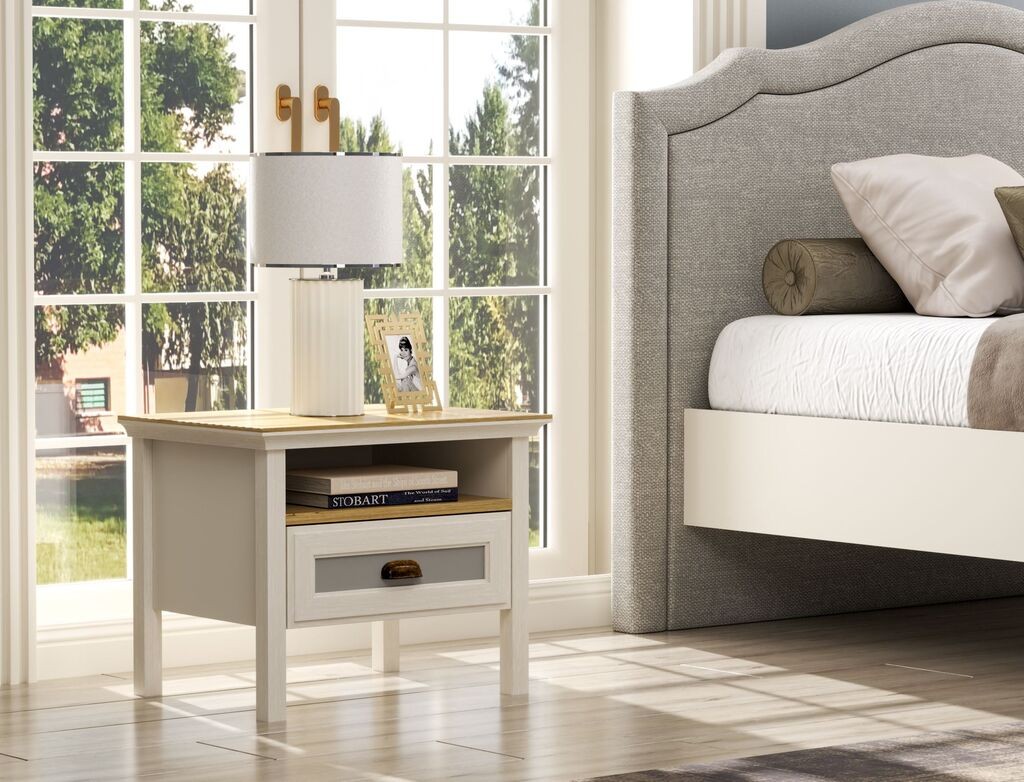 Ноќна масичка Hanah Home FRN-21017, бела