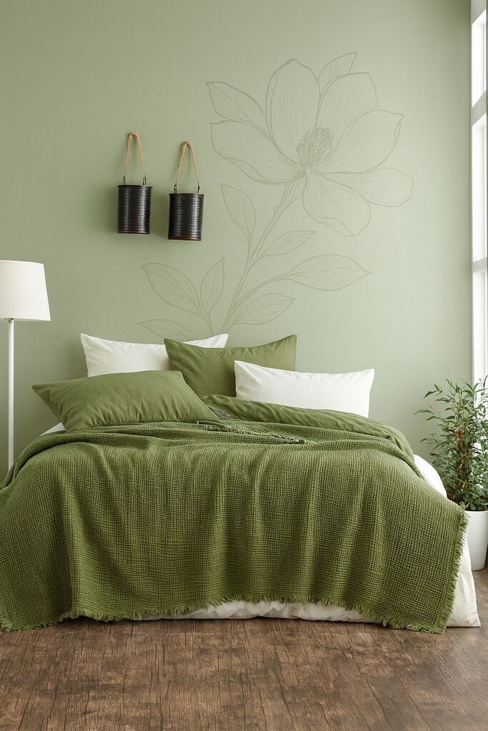 Кинг прекривка L'essentiel Maison, 220x240 cm, Каки