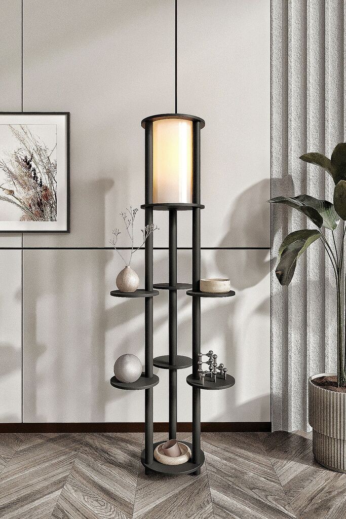 Подна ламба Opviq Volante, 150 см, црна