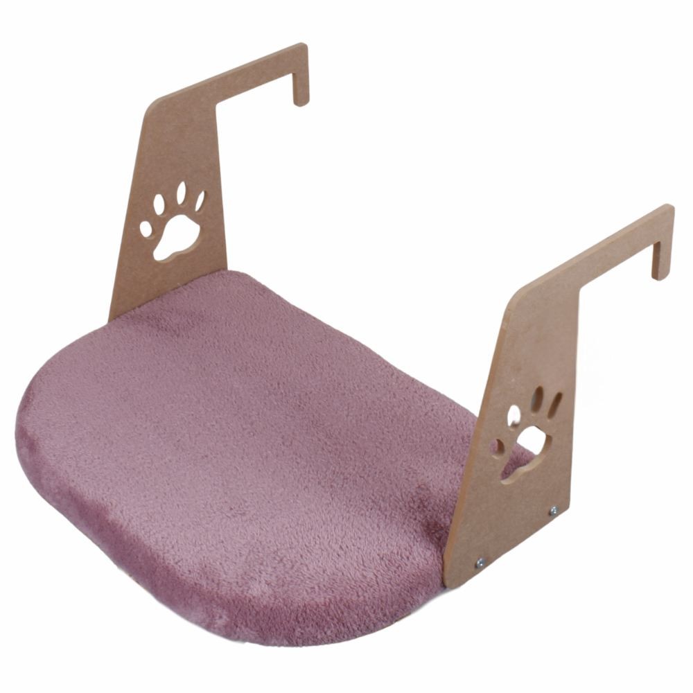 Кревет за мачки „Шепи и мустаќи" „Ријана", валкано розова