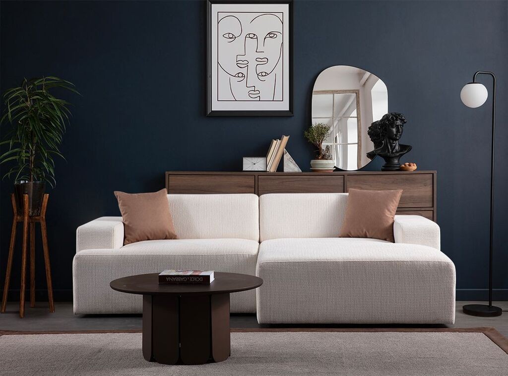 Аголен мебел Atelier del Sofa Melva, 240x145x100 см, бел