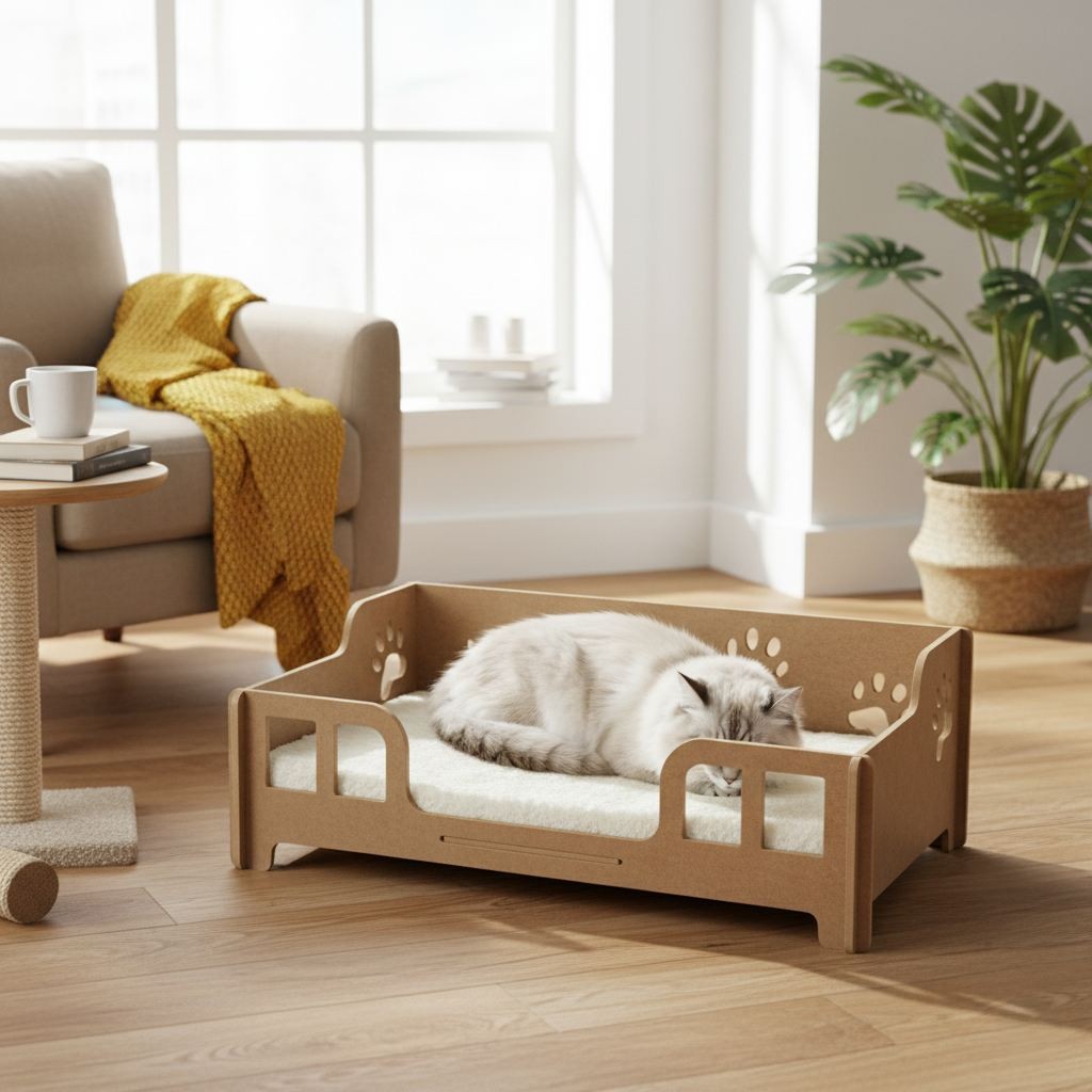 Кревет за мачки „Шепи и мустаќи" Лира, даб