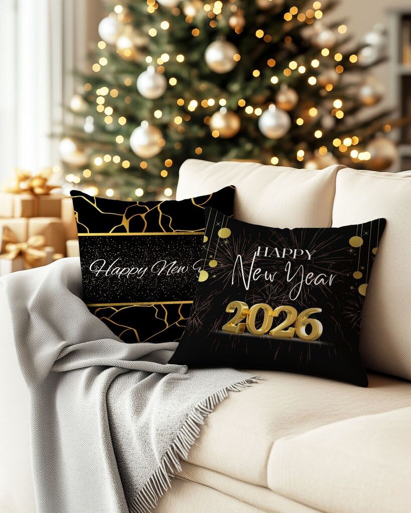 Комплет декоративни навлаки за перници Aberto Design PLW-NWYR26 - 9, 43x43 см, 2 парчиња