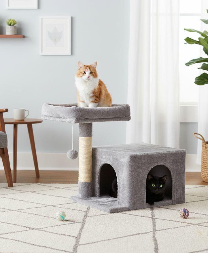 Куќа за мачки „Шепи и мустаќи" Каиро, сива