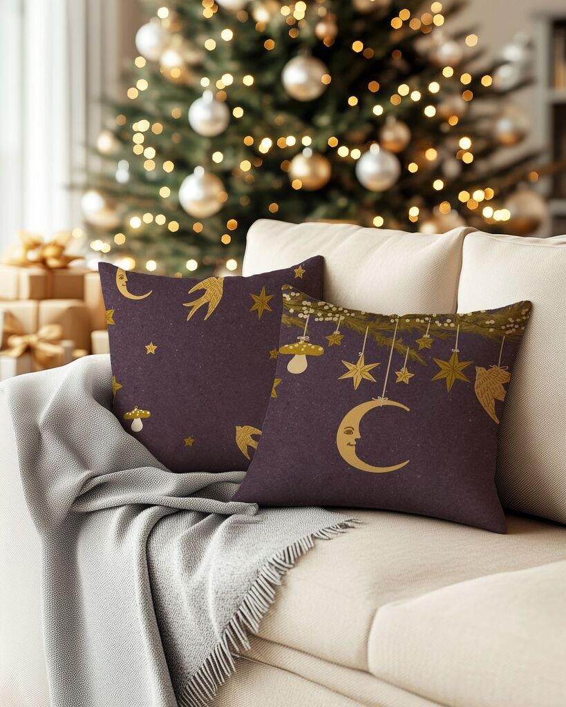 Комплет декоративни навлаки за перници Aberto Design PLW-NWYR26 - 3, 43x43 см, 2 парчиња