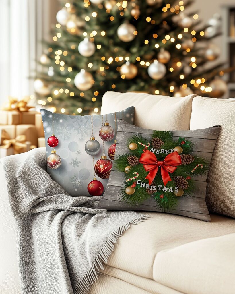 Комплет декоративни навлаки за перници Aberto Design PLW-NWYR26 - 2, 43x43 см, 2 парчиња