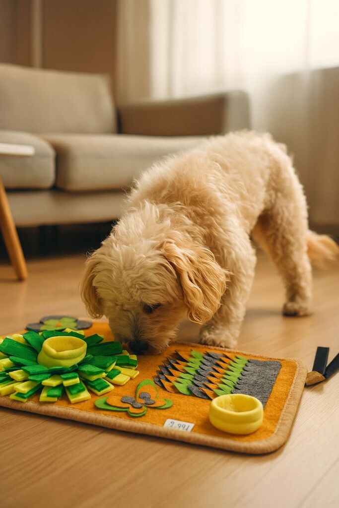 Подлога за шмркање кучиња „Шепи и мустаќи" „Ојапеткокмат", шарена