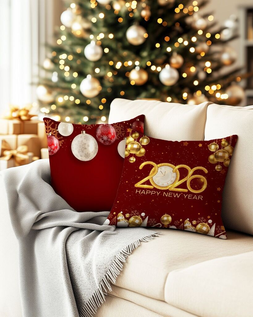 Комплет декоративни навлаки за перници Aberto Design PLW-NWYR26 - 18, 43x43 см, 2 парчиња