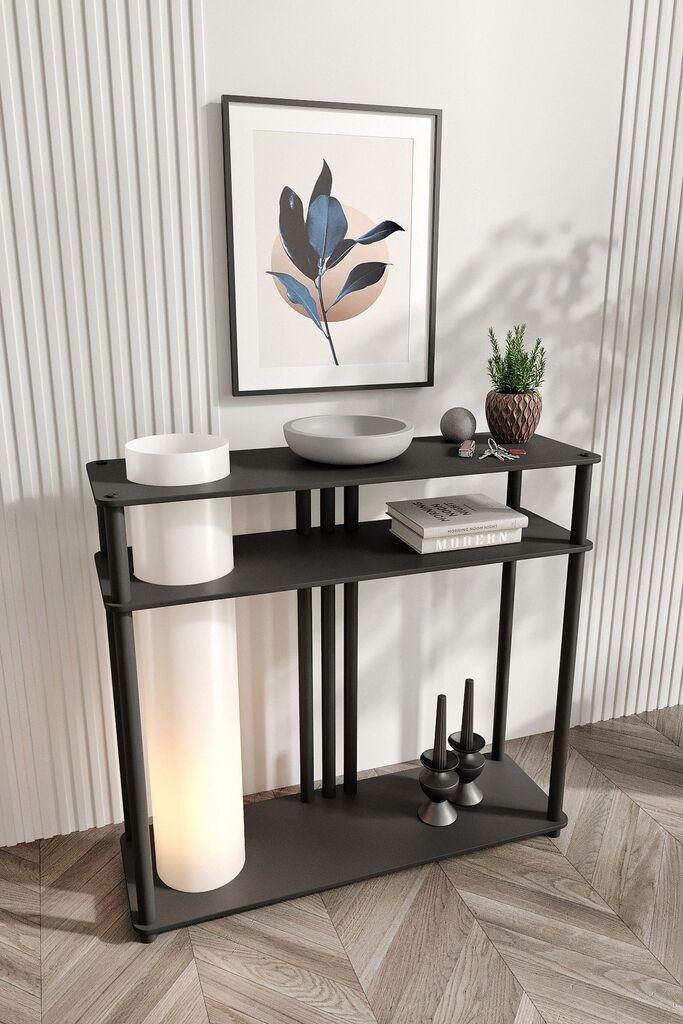 Подна ламба Opviq Garcia Lamp за комода, 80 см, црна