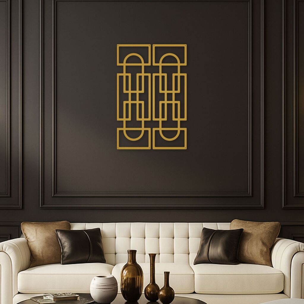 Wallity декорација за dzид Echo Forms 2'li сет, 24 x 74 см, 2 парчиња